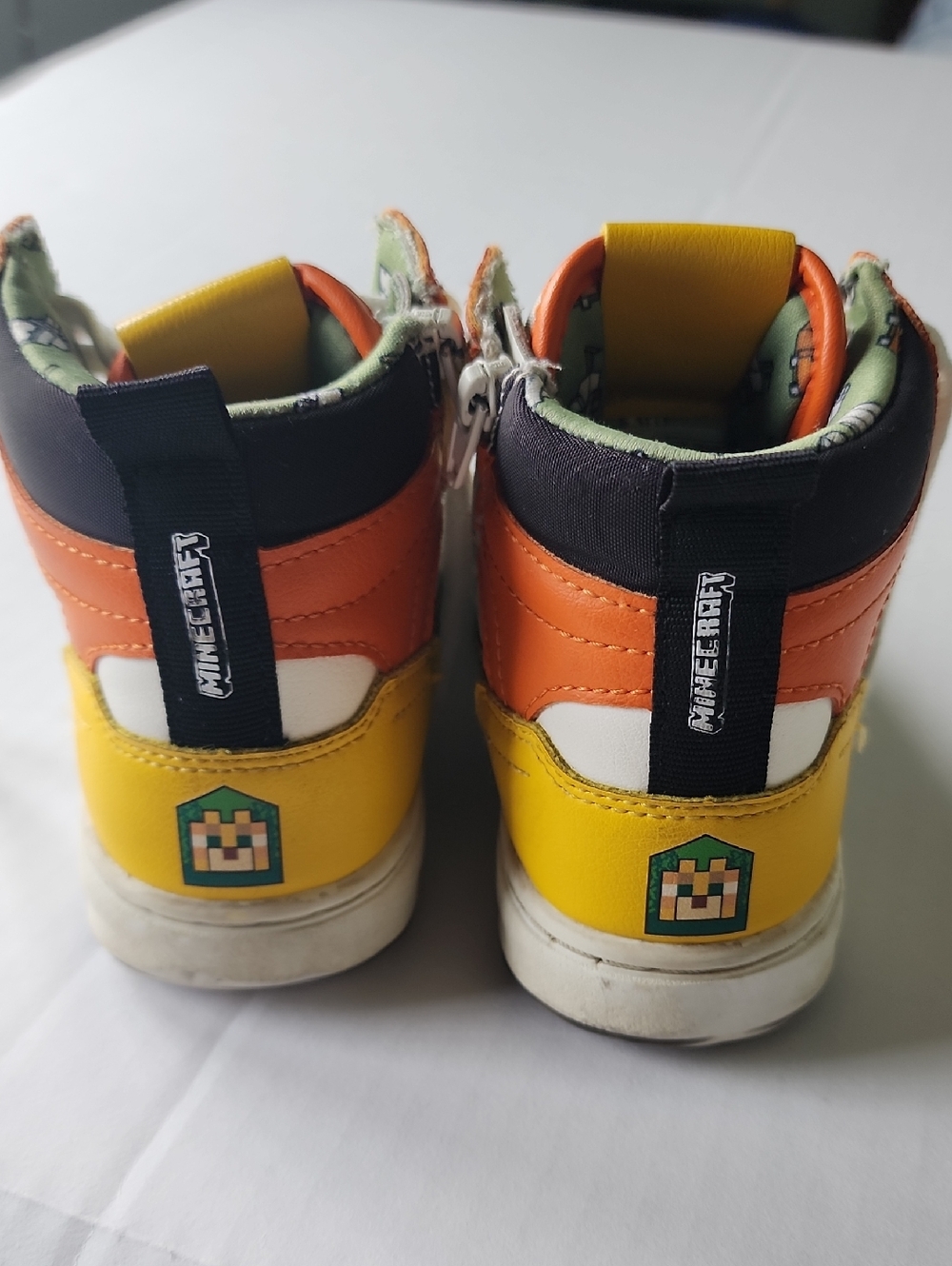 Rare Kids' Minecraft High-Top Sneakers Lace up/Zip Little Kids 11.5-12 - Picture 4 of 14